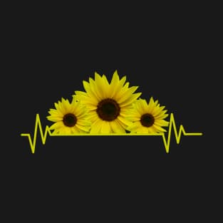 sunflowers heartbeat sunflower sunflowerbeat bloom T-Shirt