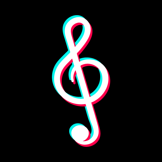 TikTok Music Sign White by ThingyDilly