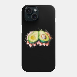 Avocado Fruit Vegan Hand Painted Shirt, Excellent Gift for Vegetarians Women and Men Phone Case
