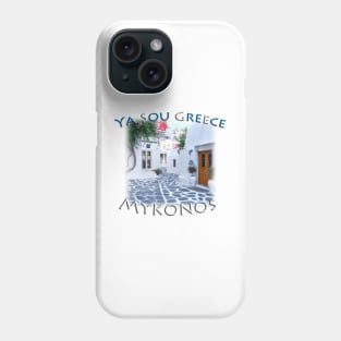 Ya Sou - Greece Mykonos Streetscape Phone Case