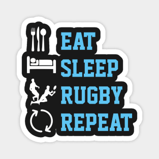 Eat sleep rugby repeat shirts from Ricaso Magnet