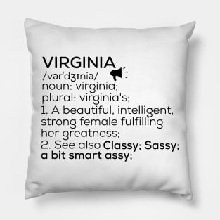 Virginia Name Definition Virginia Female Name Pillow