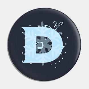 Winter Letter D Pin