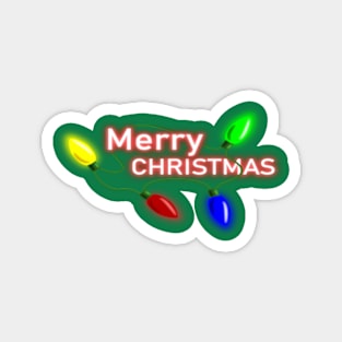 Merry Christmas Lights Magnet