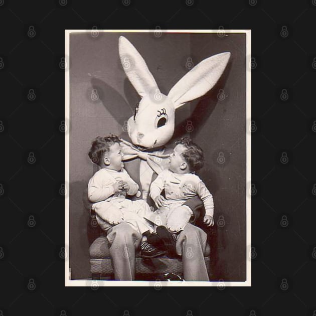 Evil Easter Bunny with twins by Tainted