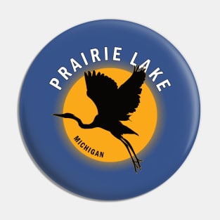 Prairie Lake in Michigan Heron Sunrise Pin