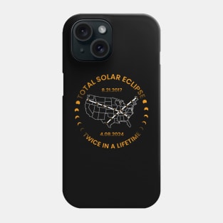 Total solar eclipse twice in a lifetime Phone Case