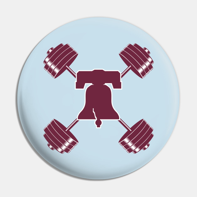 Phillies Phightins Barbell Powder Blue Gym - Phillies - Magnet