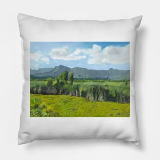 New Day at Kawanui (Left Panel of Triptych) Pillow