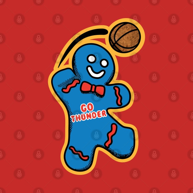 Oklahoma City Thunder Gingerbread Man by Rad Love