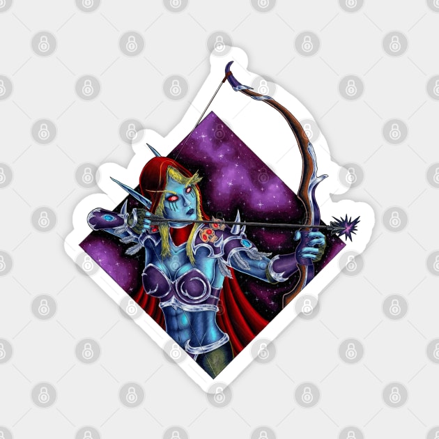 Sylvanas Warchief Portrait Magnet by VarvargArtwork