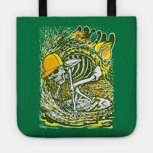 Surfer Skeleton by miskedesign Tote