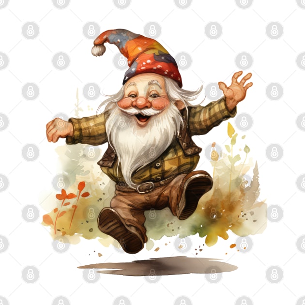 Autumn Happy Gnome #10 by Chromatic Fusion Studio