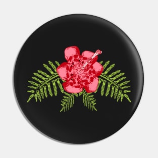 Death in paradise, a macabre tropical floral Pin