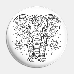 Mandala Elephant Pin