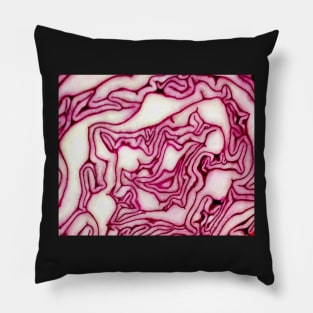 Red Cabbage Design Pattern Pillow