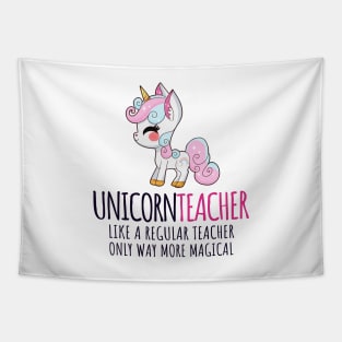 'Unicorn Teacher' Cute Teacher Magical Tapestry