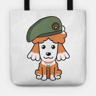 Green Beret French Poodle Tote