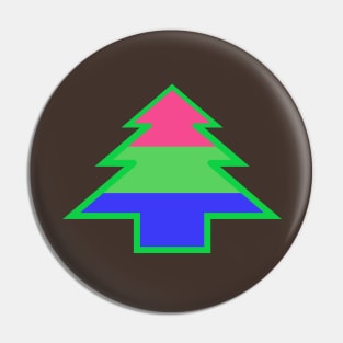 Polysexual/Polyromantic Pride: Christmas Tree Pin