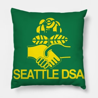 Seattle Socialist Basketball Green Pillow