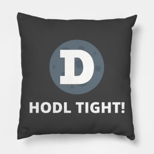 Dogecoin to the Moon HODL Tight Moon Design 1 Pillow