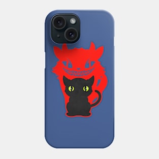 Cat With Evil Shadow For Halloween Phone Case