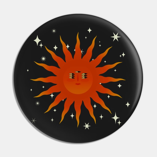 Seven Eyed Sun V1 Pin by SpitComet