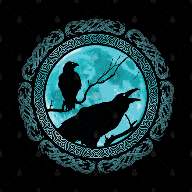 Hugin and Munin Ravens of Odin - Hugin And Munin - Phone Case