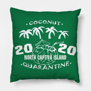 North Captiva Coconut Quarantine 2020 (Logo in White) Pillow