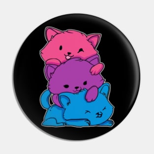 bisexual lgbt cat pride flag kawaii Pin