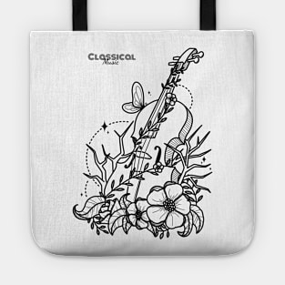 classical music - violin and flowers Tote