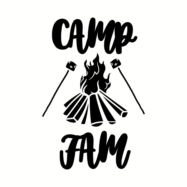 Camp Fam Funny Camping Quote by Grun illustration 