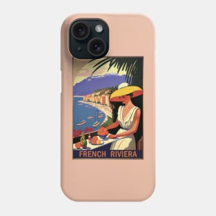 French Riviera Vintage Travel Poster Phone Case