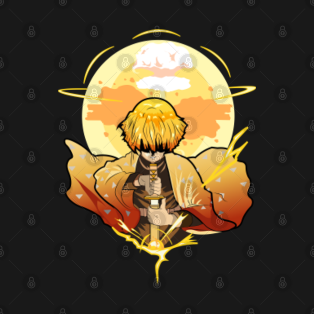Demon Slayer Zenitsu - Demon Slayer - T-Shirt | TeePublic
