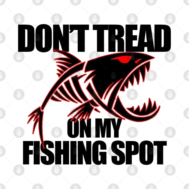 Dont Tread on my Fishing Spot | funny fishing by  The best hard hat stickers 