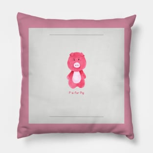 P is for pig Pillow