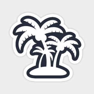 White Coconut Tree Summer Tropic Design Magnet