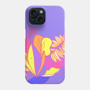 Flower and leaves tropical Phone Case