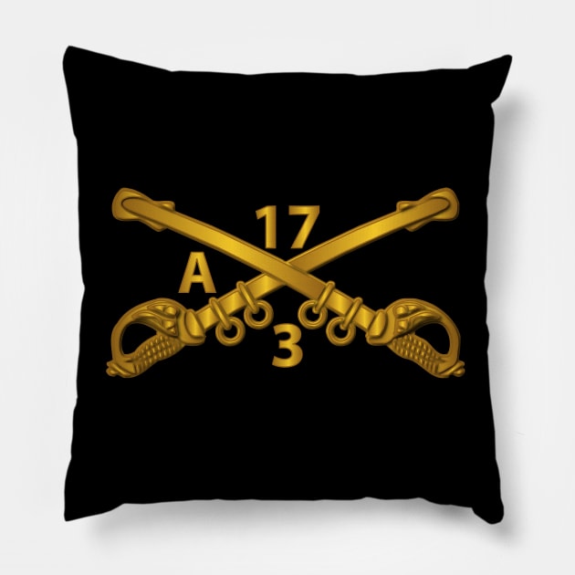 Apha Troop - 3rd Sqn 17th Cavalry Branch wo Txt Pillow by twix123844