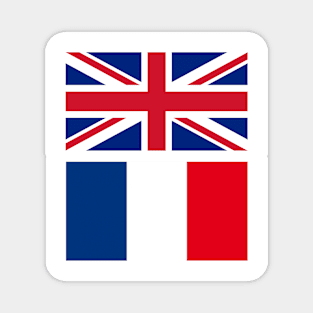 UK and French Flag Magnet