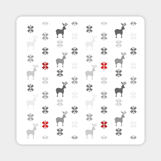 Winter themed pattern design Magnet by SooperYela