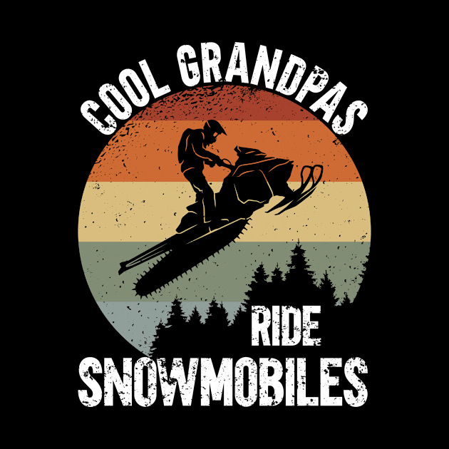 Cool Grandpas Ride Snowmobiles by TK Store