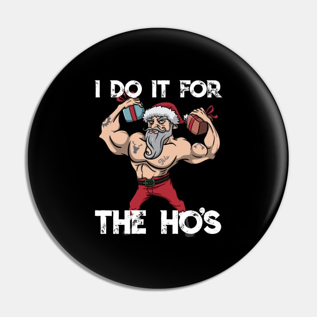 Workout Lifting Lifter Santa Claus Gym Christmas Fitness Pin by TellingTales