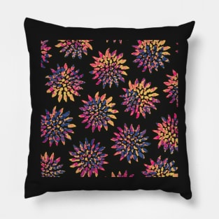 Hippy Dippy - Funky Neon Colors - Digitally Illustrated Abstract Flower Pattern for Home Decor, Clothing Fabric, Curtains, Bedding, Pillows, Upholstery, Phone Cases and Stationary Pillow