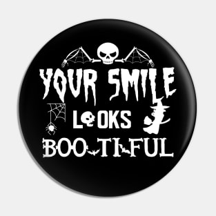 Halloween - Your smile looks bootiful Pin