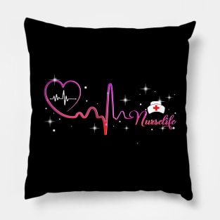 Heart Nurse Life Nursing Clinical RN LPN Pillow