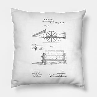 Harvesting Machine Vintage Retro Patent Hand Drawing Funny Novelty Gift Pillow