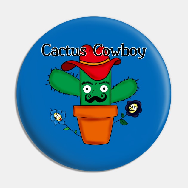 Cactus Cowboy Pin by DitzyDonutsDesigns