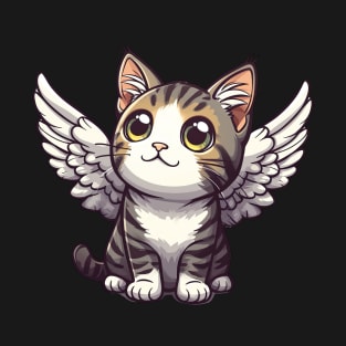 Kawaii Tabby Cat Angel T-Shirt