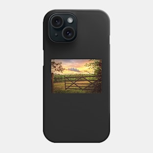 Maize Field At Sunset Phone Case